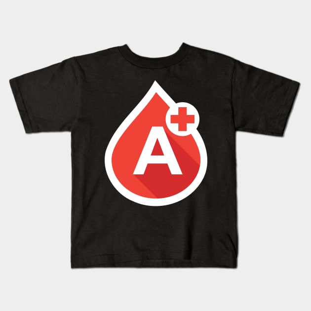 Blood Types Drops - A Positive Kids T-Shirt by Illustragrump